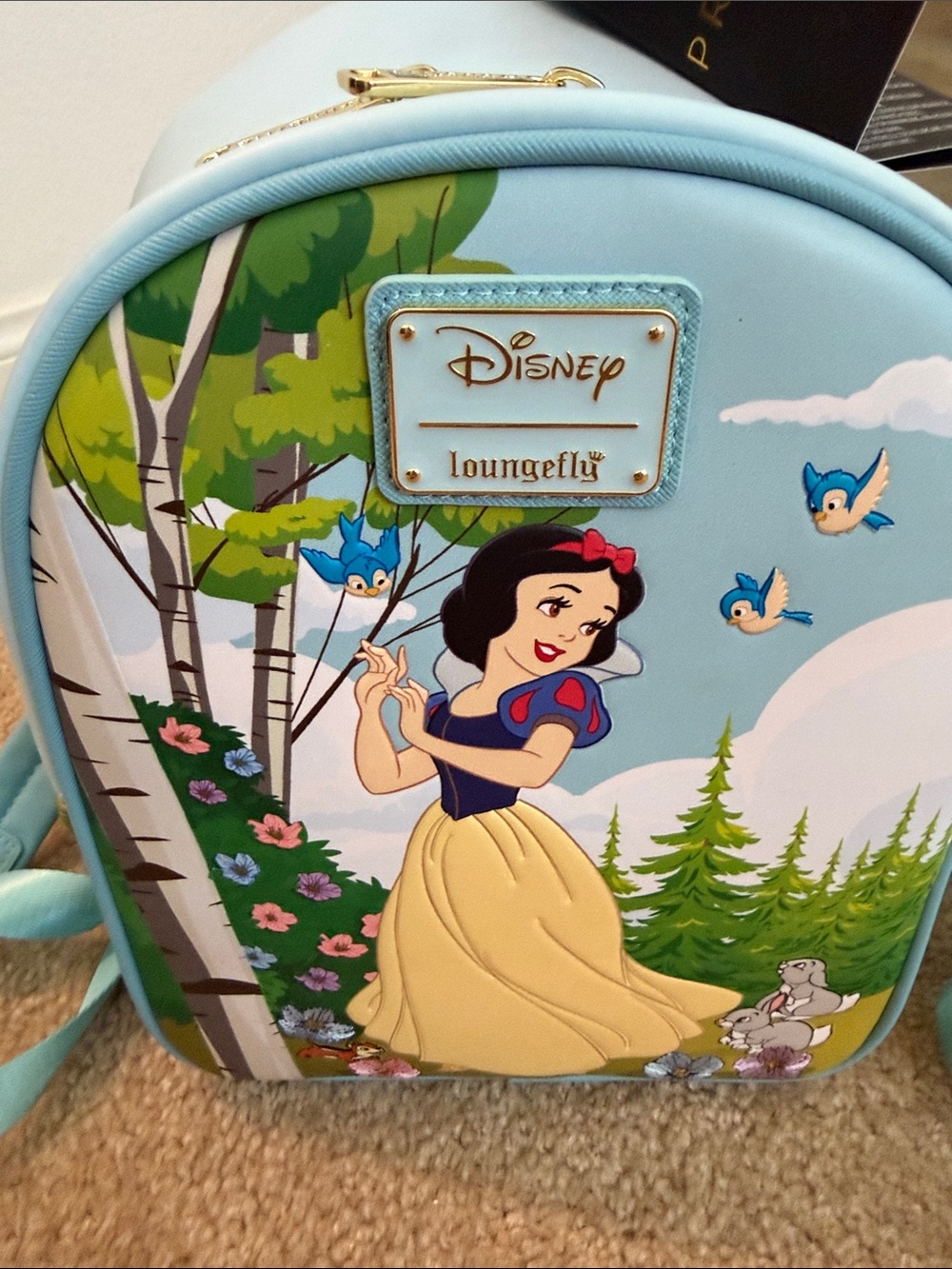 Loungefly Snow White Mini Backpack and Wallet - Light Blue, Yellow, Green - Picture 5 of 8